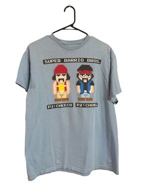 Liquid Blue soft light blue crewneck tee with subtle logo